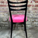 Vintage chairs 60'S Italy in wood and velvet