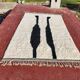 Beni Ouarain Berber rug in cream with black pattern 300x200 cm – natural wool