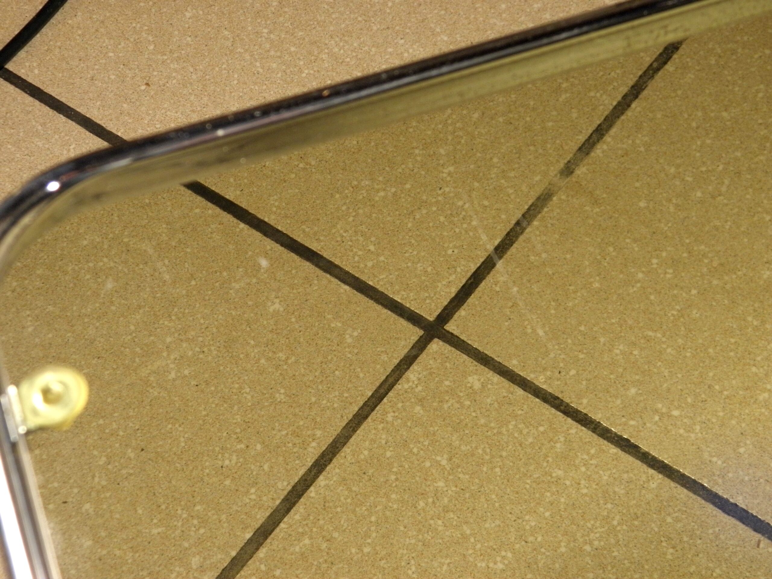 Coffee table glass and chrome 1970