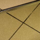 Coffee table glass and chrome 1970