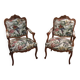 pair of Louis XV style armchairs à la reine