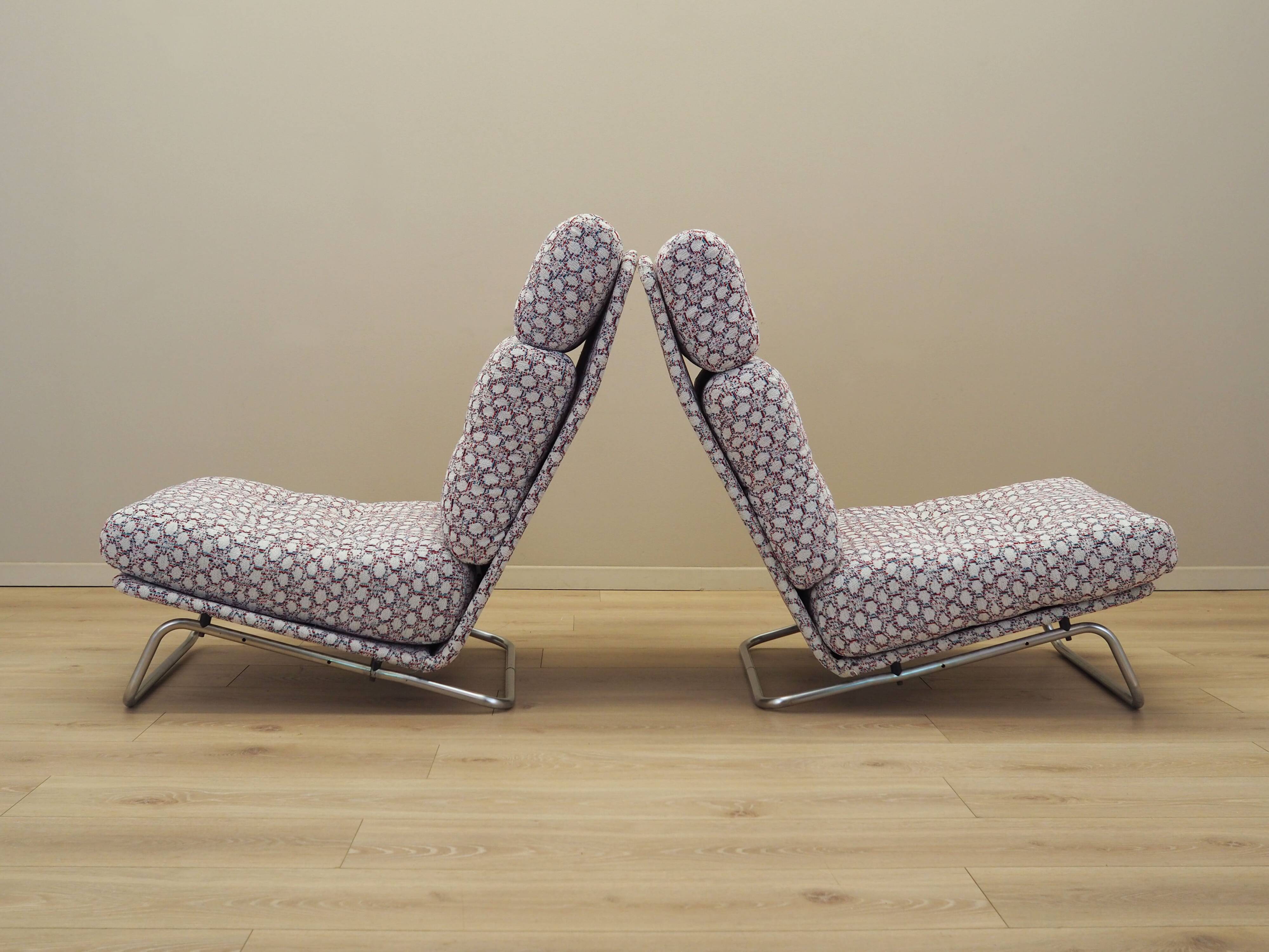 Set of lounge armchairs, Italian design, 1970s, production: Italy
