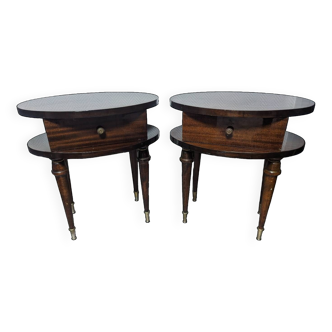 Pair of empire style pedestal tables