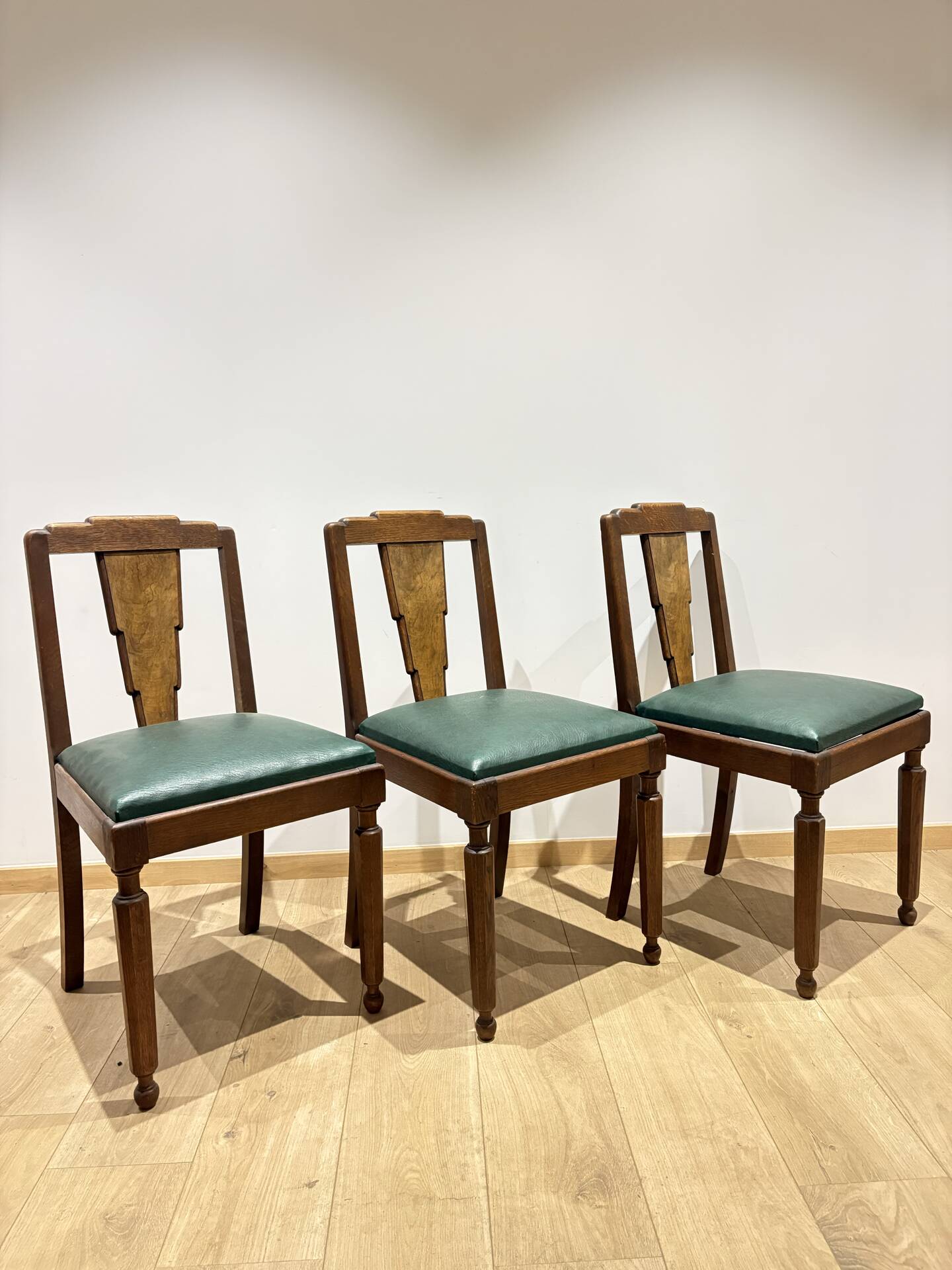 6 chaises art déco loupe de noyer