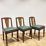 6 chaises art déco loupe de noyer