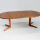 Vintage Danish round extendable dining table 1960s