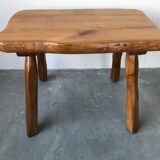 Brutalist coffee table in solid wood