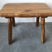 Brutalist coffee table in solid wood
