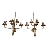 Pair of Hans-Agne Jakobsson chrome wall lights model V-169/5