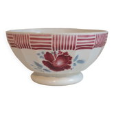 Vintage faceted bowl decorated with roses