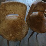 Paire de fauteuils moumoute
