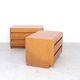 Set of vintage oak bedside tables from Moser, Germany, 1970s