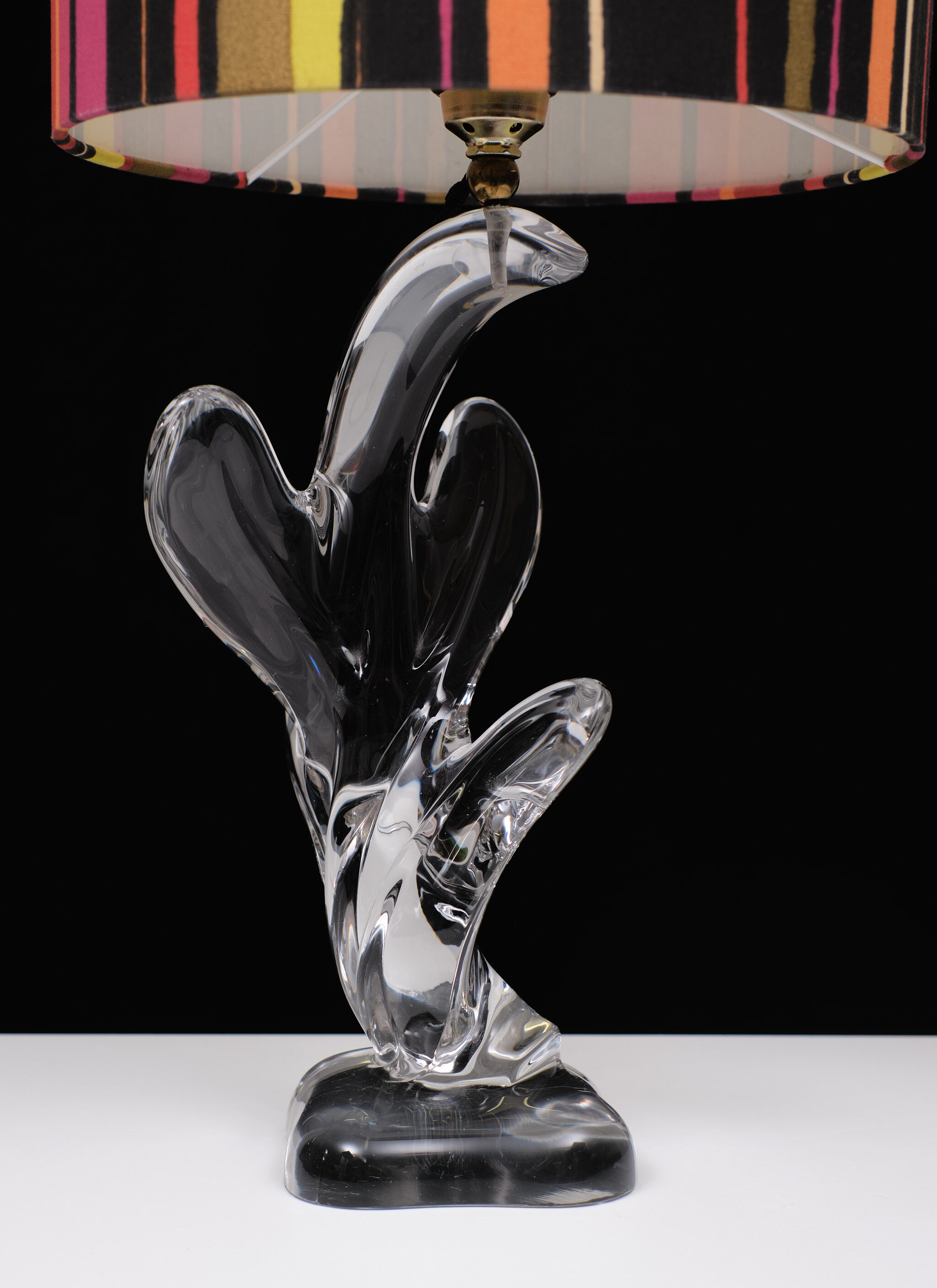 Chrystal Glass Cactus Table Lamp Vannes the Chatel, France, 1960s