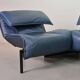 Vico Magistretti Canapé 3 places flexible Cassina en cuir bleu « Veranda », Italie