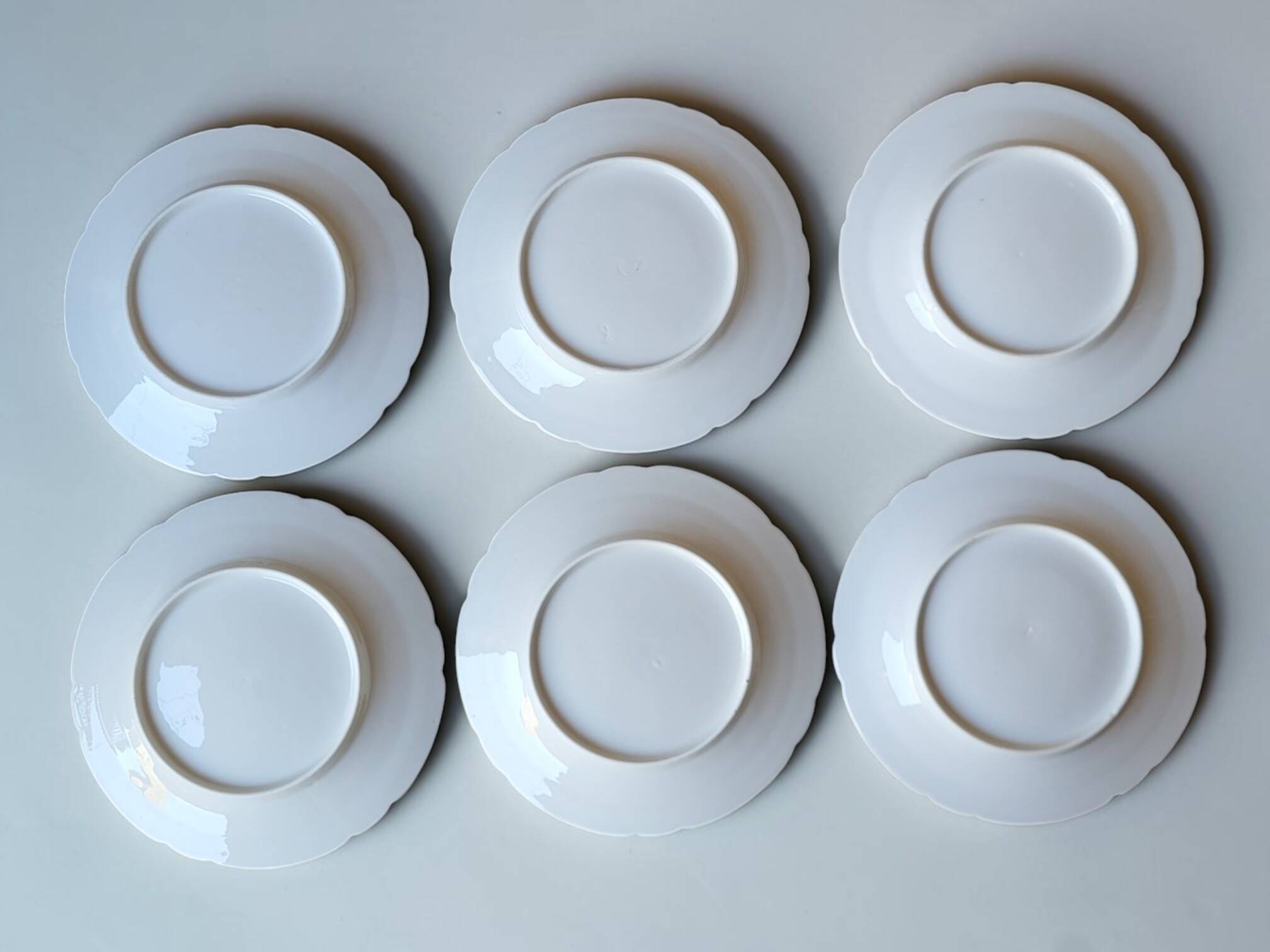 6 dessert plates in porcelain Old Paris 19th century