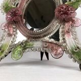 Murano colored glass table mirror