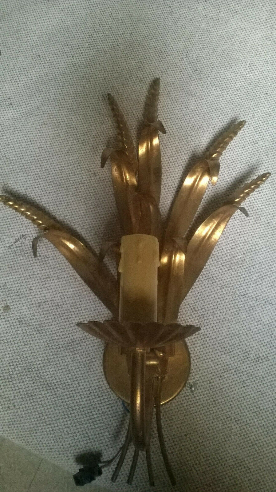Pair of "wheat ear" wall light