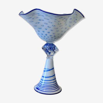 Coupe en verre soufflé de Murano, haut 85cm