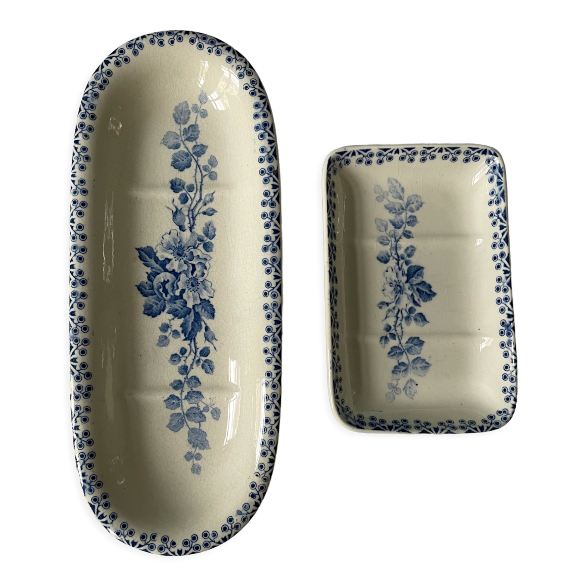 Set of a soap dish and a comb holder Terre de Fer 1900