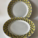 6 flat plates - Faience Badonviller