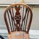 Pair of vintage Windsor chairs in solid elm