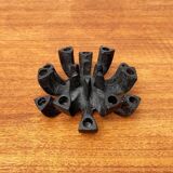 Brutalist cast iron candlestick from mid-century Japan by Jens H. Quistgaard, 1960s.