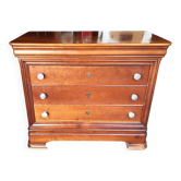 Louis Philippe chest of drawers with doucine 4 cherry drawers.