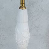 Halogen floor lamp from the 60s in marble ceramic and brass