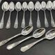 Set of 12 small BOULENGER spoons in silver-plated metal