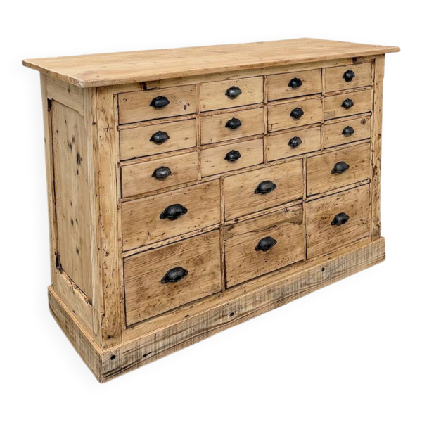 Meuble de métier 18 tiroirs 1900