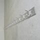 Wall-mounted aluminium coat rack of 225 cm with 16 double hooks, 1960s.