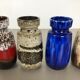 Ensemble de quatre vases "242-22" en poterie d'époque fabriqués par Scheurich, Allemagne