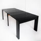 Vintage extendable table / console in lacquered wood by Paul Michel, France 1990