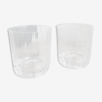 Set of two water glasses or whisky