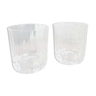 Set of two water glasses or whisky