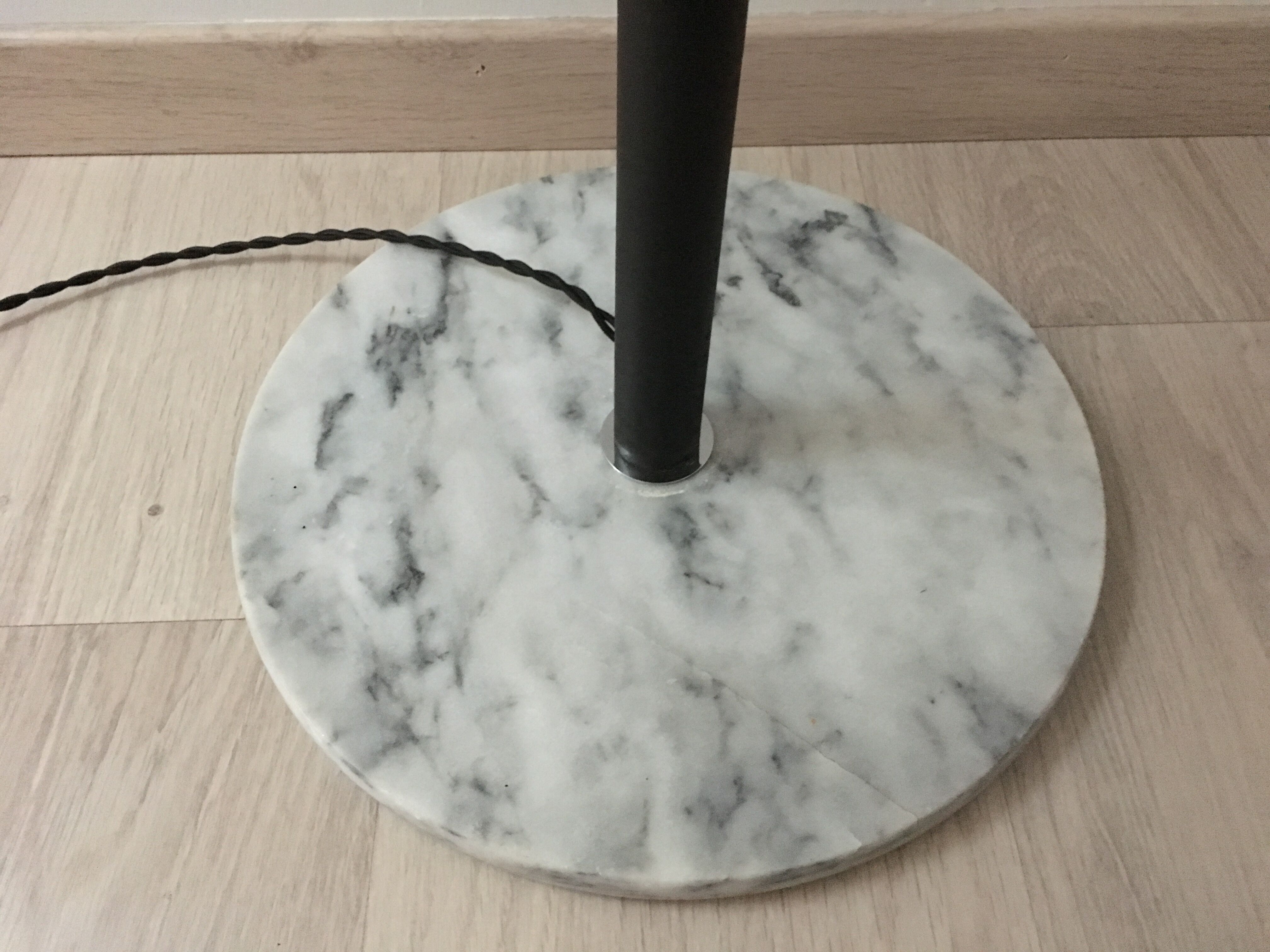 Lamppost design opaline marble 1960s