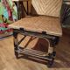 Braided rattan chaise longue 1920-30