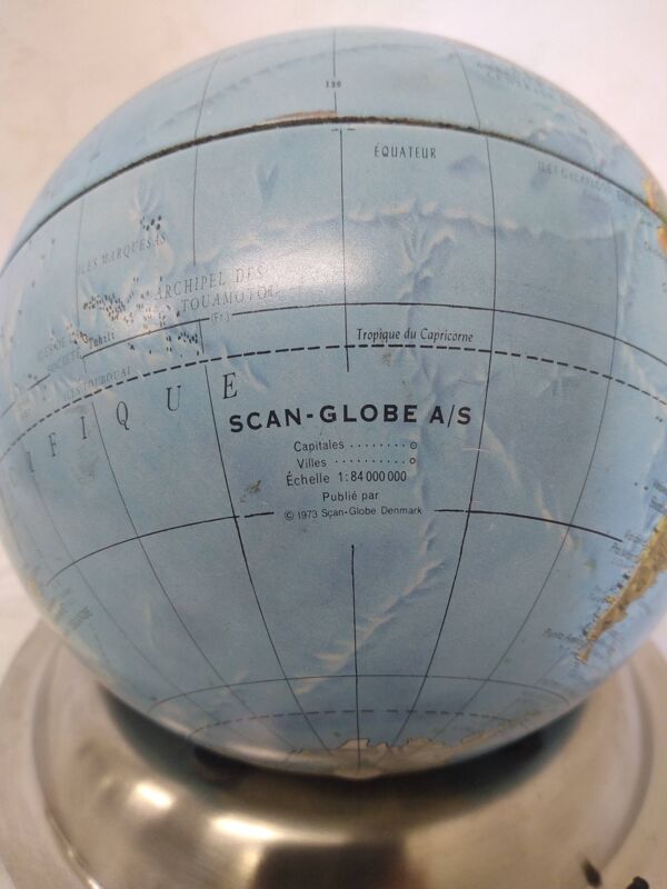 Globe terrestre scan-globe A/S 1973 Denmark