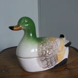 duck box empty-pocket ceramic slurry signed JH