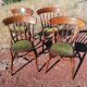 Set of 4 vintage reupholstered English country seat ltd bistro chairs