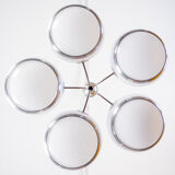 Chandelier 5 lights design 1960s vintage