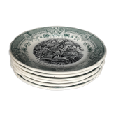 6 dessert plates in Sarreguemines earthenware Napoleon collection