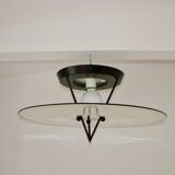 Lampe à suspension italienne en verre de Murano, années 1980