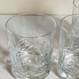 Five timpani glasses with vintage crystal stars