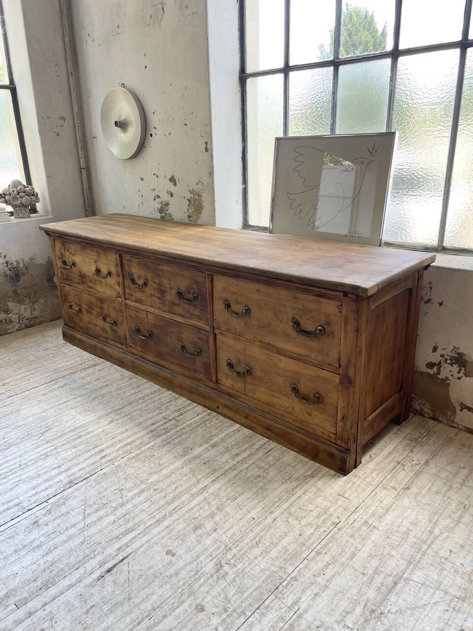 XXL walnut silk loom furniture from the 50s