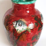 Vase decoration of goldfish enamel