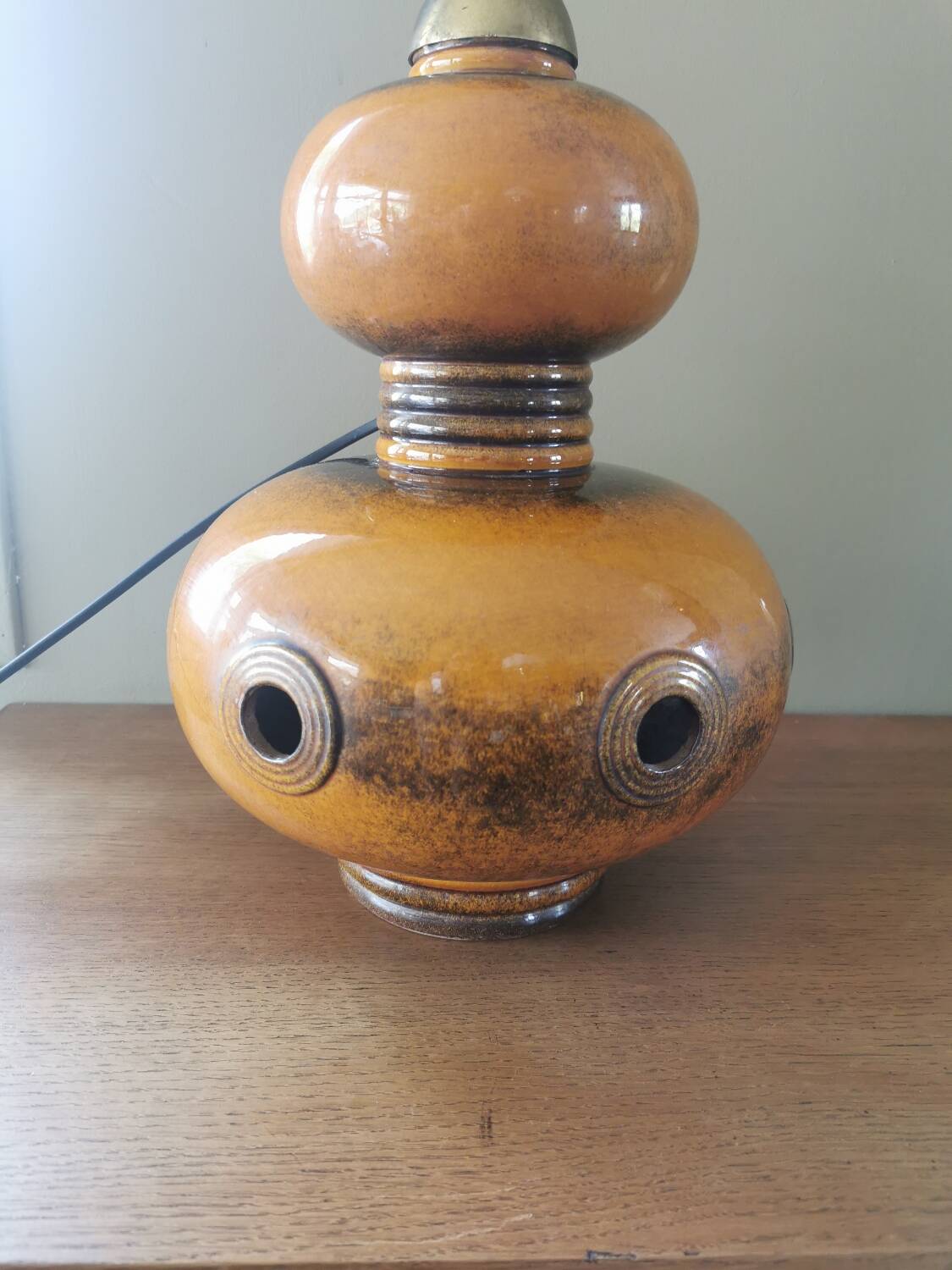 Vintage ceramic lamp base from the 70s