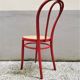 Chaise de salle à manger rouge, années 1980