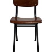 Vintage industrial children's chair, school chair, Dutch design