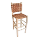 Natural leather bar stool